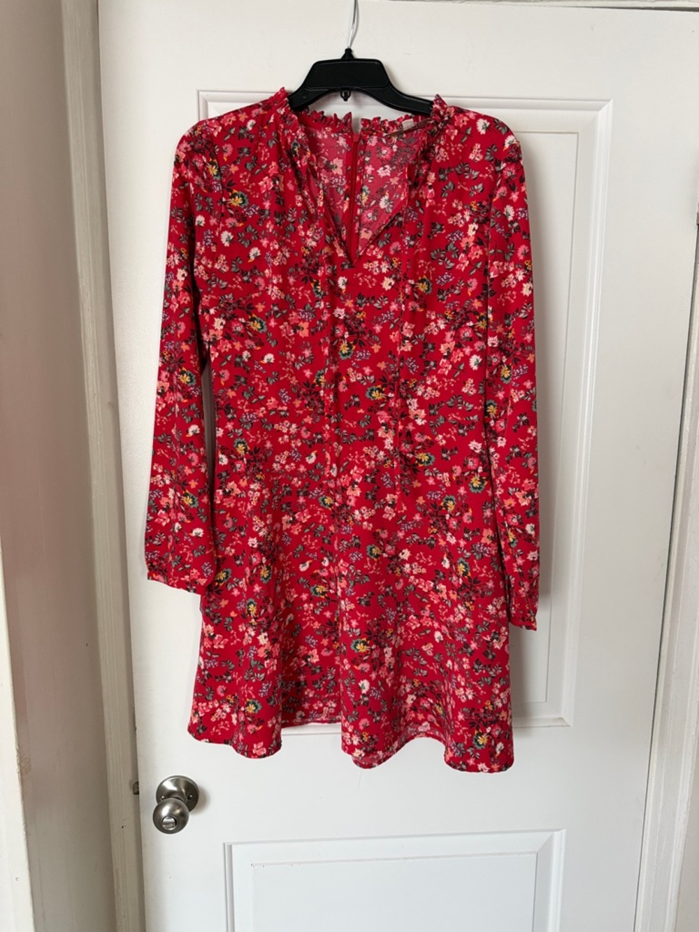 LOFT Red Floral Mini Dress